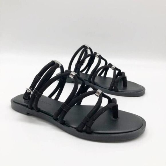 REBECCA MINKOFF Sarle Strappy Black Sandal  - Picture 1 of 10